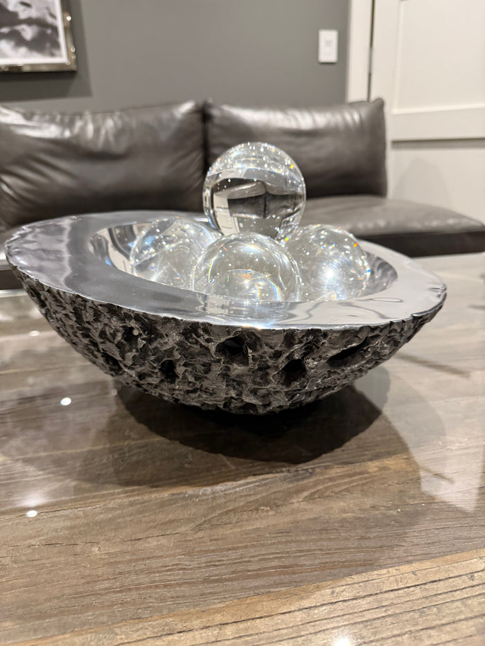 John-Richard Silver Bowl, with Glass Balls