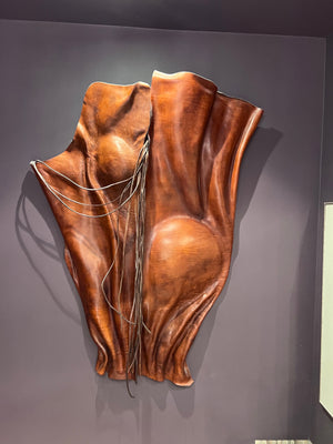 Leather Wall Sculpture by Polish Artist