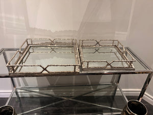 Large & Small Silver Tray Lot