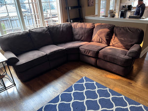 Brown Corduroy Sectional Sofa