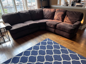 Brown Corduroy Sectional Sofa