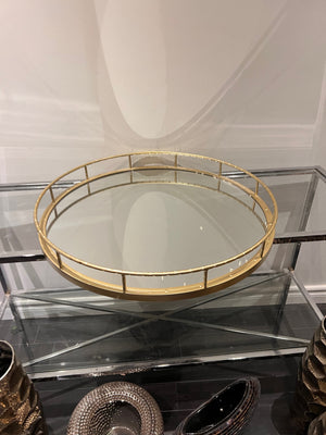 Large Round Gold Tray