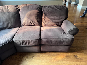 Brown Corduroy Sectional Sofa