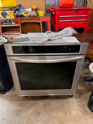 KitchenAid KEBS109BSS Single Wall Oven, 30 inch Exterior Width