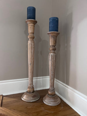 Pair of Decorative Floor Candle Holders