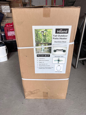 BRAND NEW IN BOX- Hiland 87-inch Tall Outdoor Patio Heater With Table in Stainless Steel
