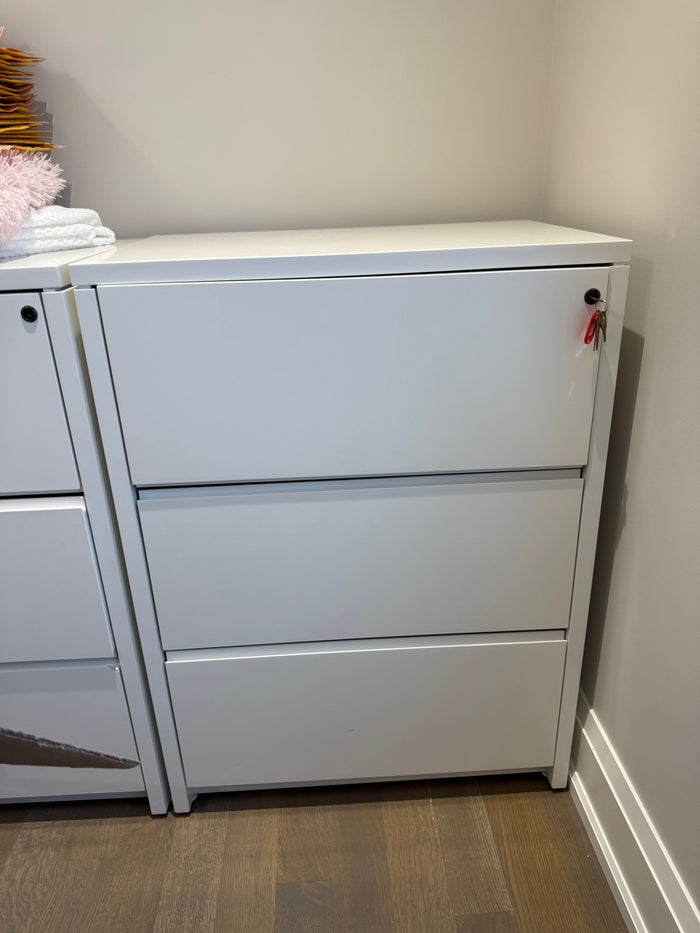 White Painted Wood Filing Cabinet # 2