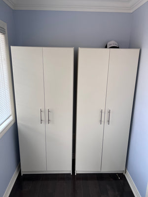 2 White IKEA Cabinets