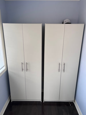 2 White IKEA Cabinets