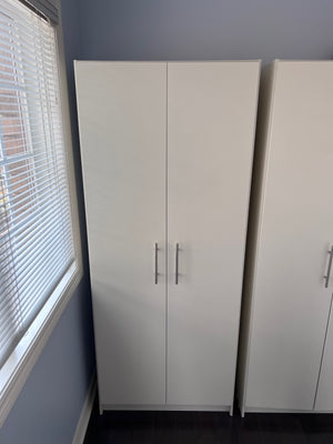 2 White IKEA Cabinets