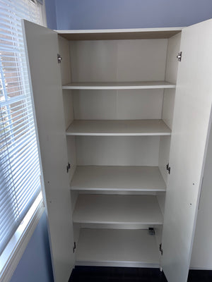 2 White IKEA Cabinets