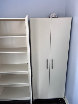 2 White IKEA Cabinets