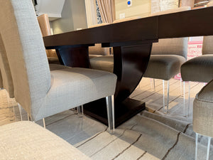 Custom Made Dining Table + 10 Chairs with Acrylic Legs