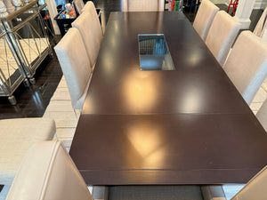 Custom Made Dining Table + 10 Chairs with Acrylic Legs