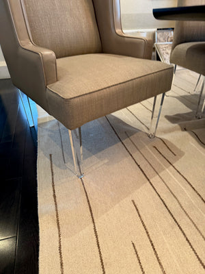 Custom Made Dining Table + 10 Chairs with Acrylic Legs