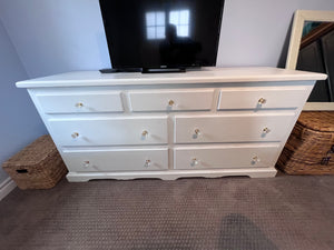 Vintage Refinished Dresser in White