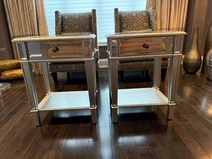 Pair of Pier 1 Imports Mirrored End Tables