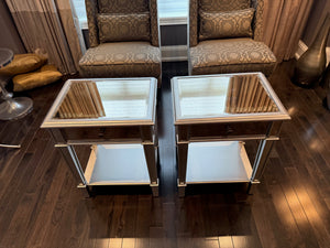 Pair of Pier 1 Imports Mirrored End Tables