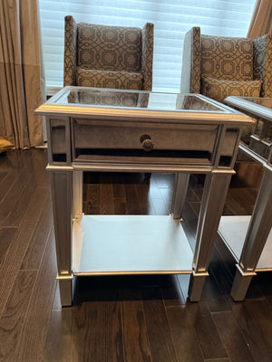 Pair of Pier 1 Imports Mirrored End Tables