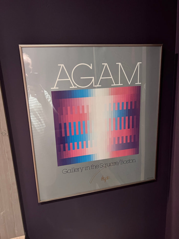 YAACOV AGAM Hand Signed Gallery Poster, "Gallery in the Square/Boston"