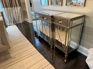 3pc Mirrored Sideboard