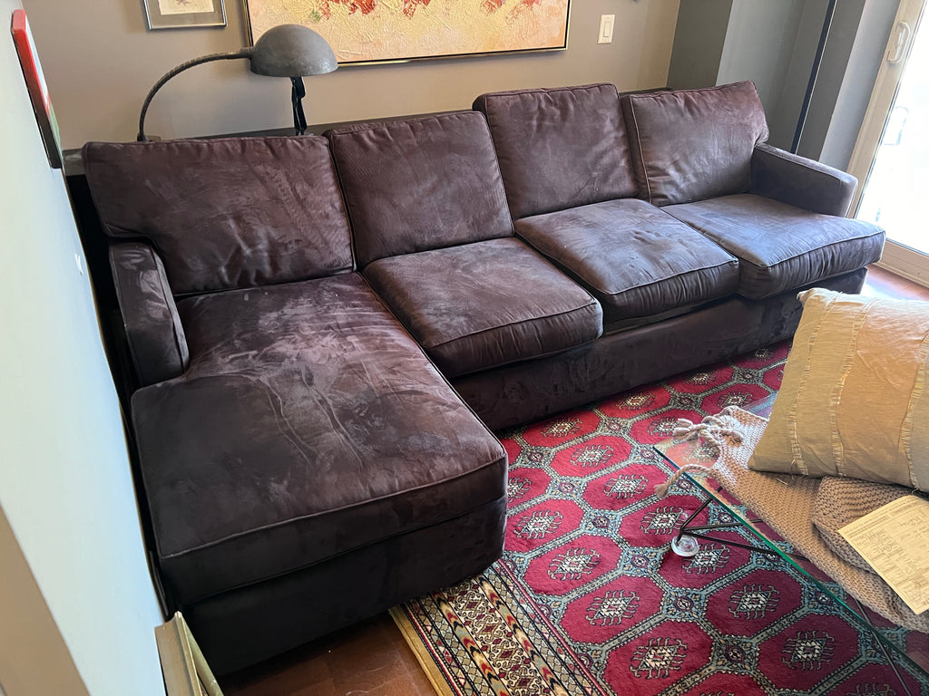 Klaussner Brown Sectional Sofa