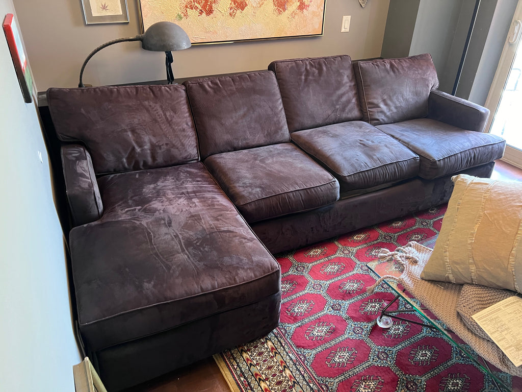 Klaussner Brown Sectional Sofa