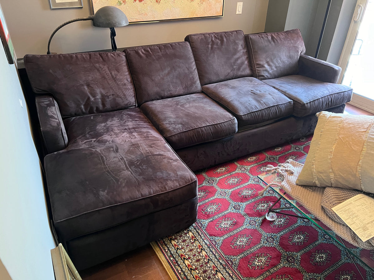 Klaussner Brown Sectional Sofa