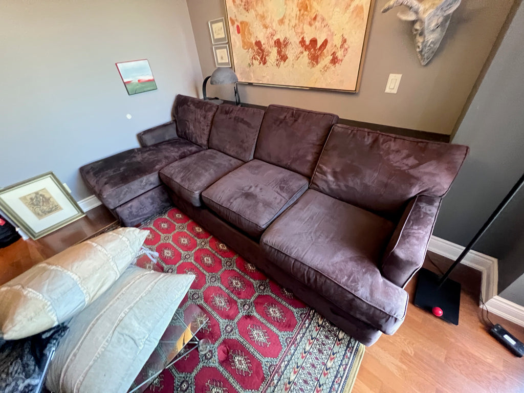 Klaussner Brown Sectional Sofa