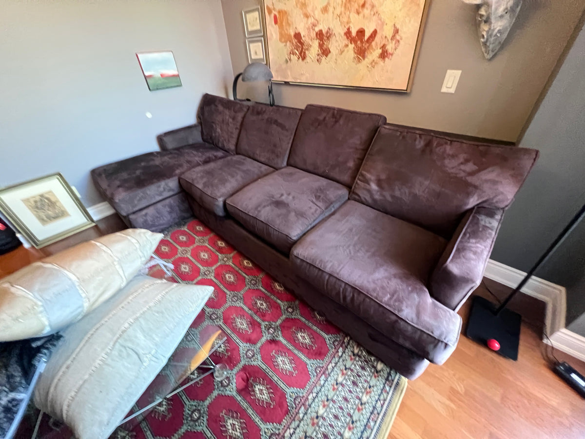 Klaussner Brown Sectional Sofa