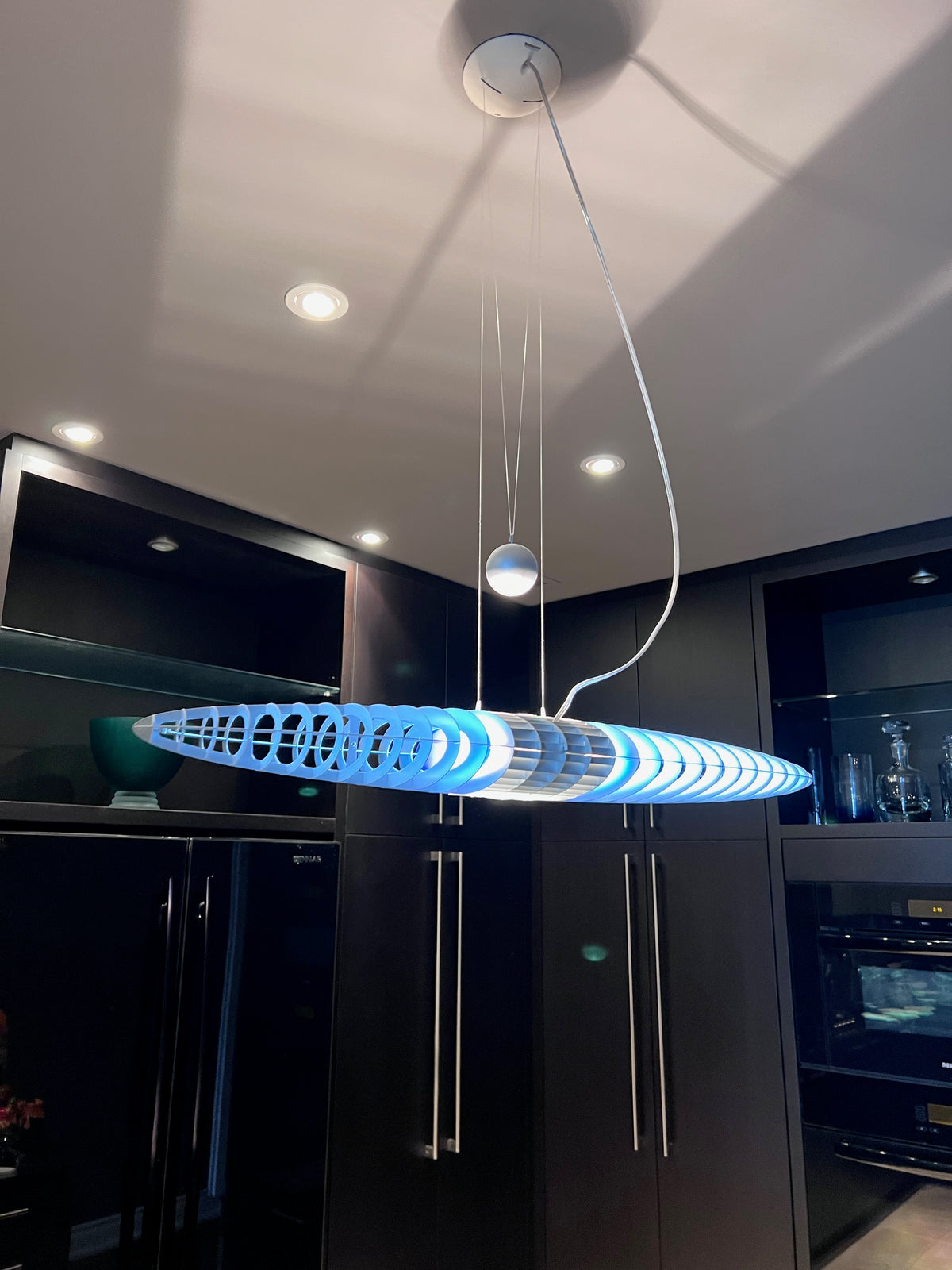 Luceplan Titania Pendant Light in Blue, Designed by Alberto Meda and Paolo Rizzato (*retail $1,220)