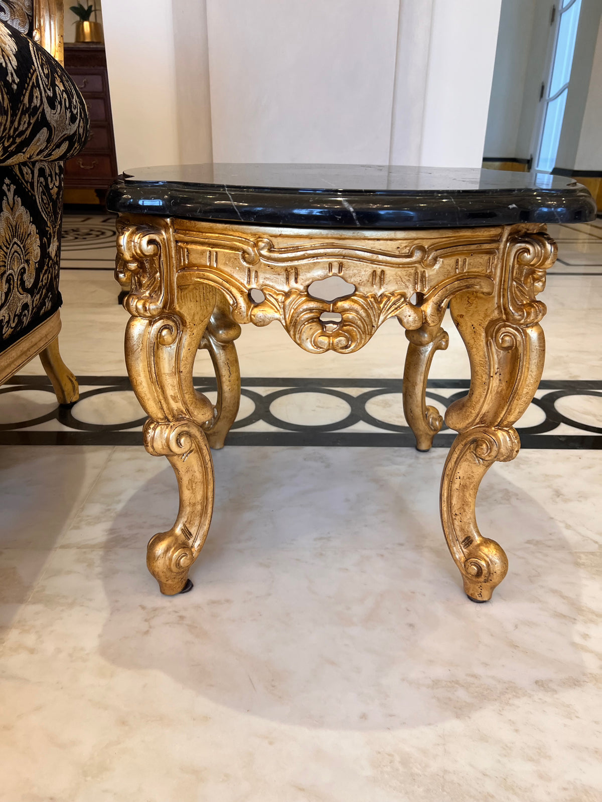 Pair of 'Modenese Gastone' Casanova Collection Marble Top Side Tables