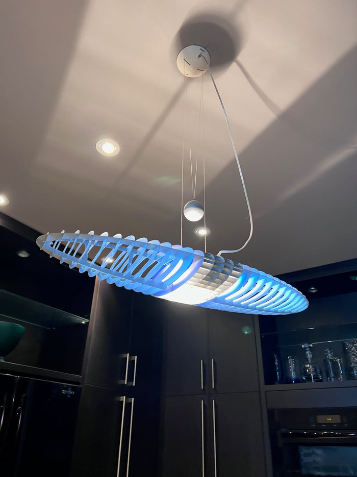 Luceplan Titania Pendant Light in Blue, Designed by Alberto Meda and Paolo Rizzato (*retail $1,220)