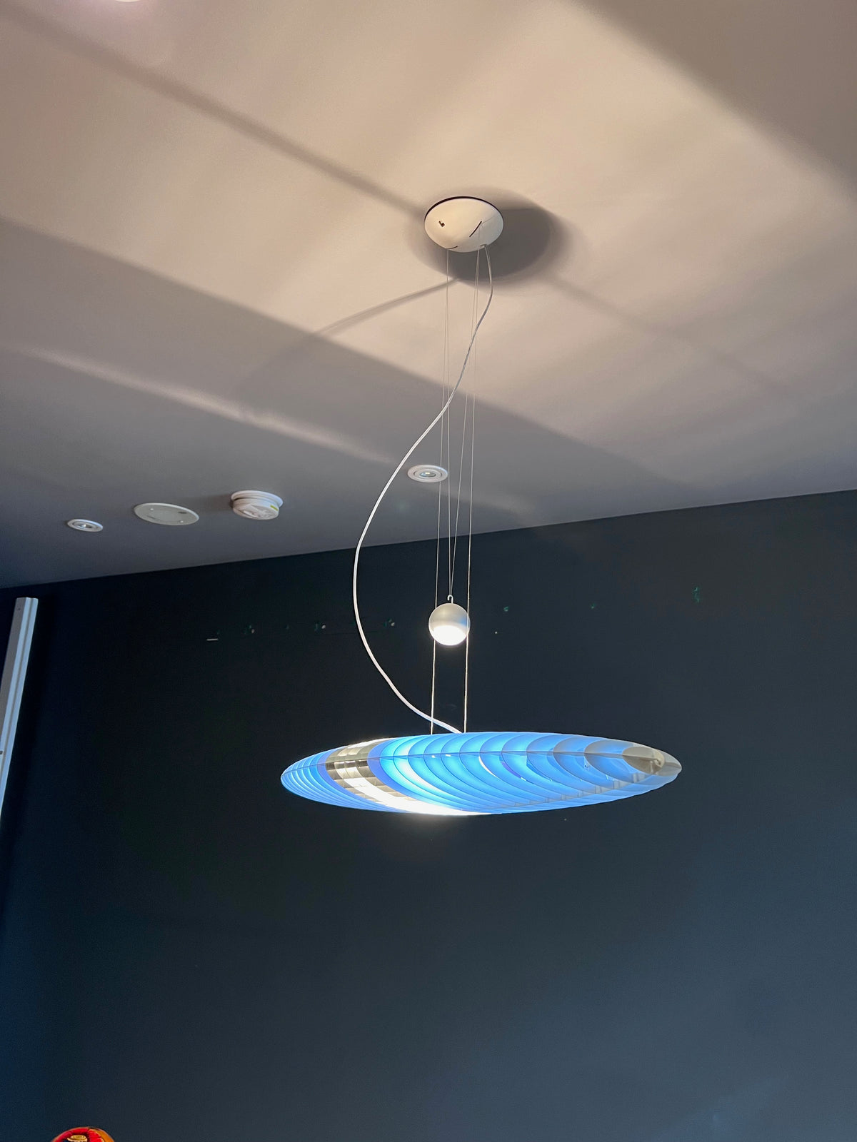 Luceplan Titania Pendant Light in Blue, Designed by Alberto Meda and Paolo Rizzato (*retail $1,220)