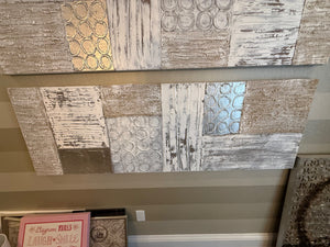 Pair of Abstract Hand Painted Wall Art 'Middle of Nowhere' by Sarah Brooke