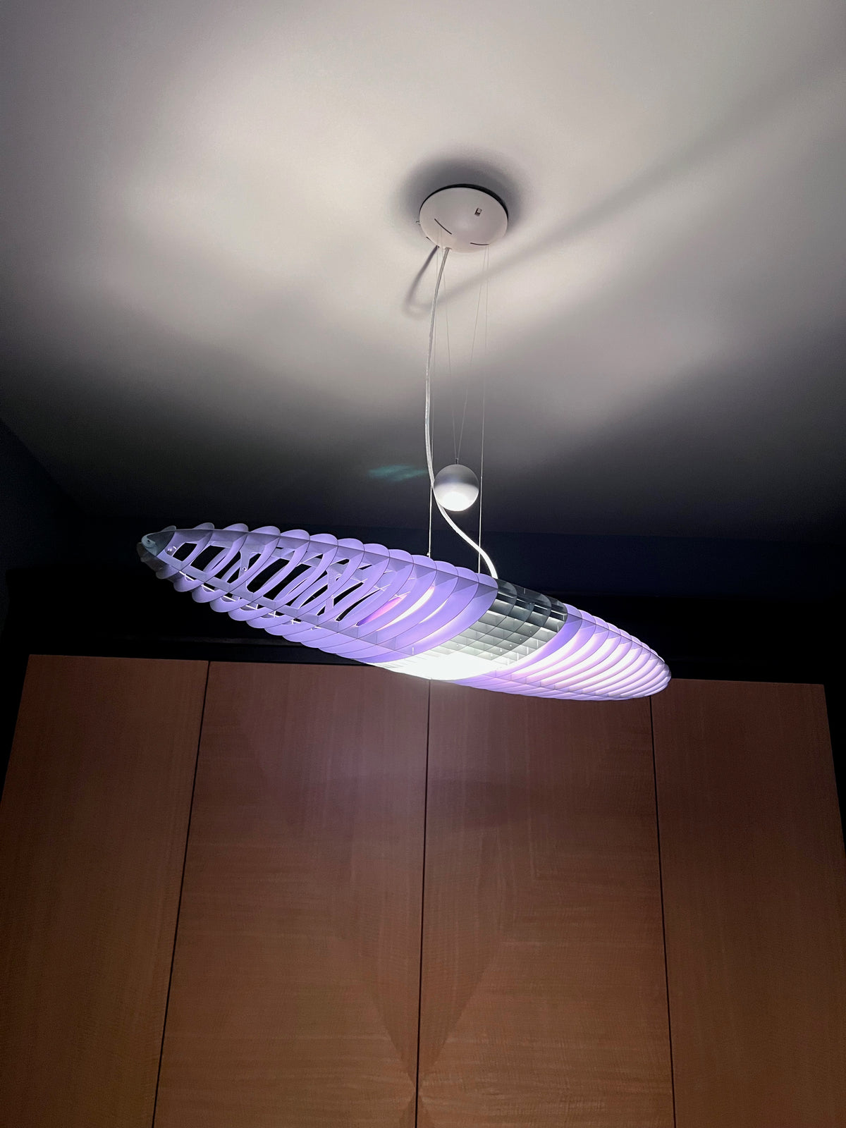 Luceplan Titania Pendant Light in Purple, Designed by Alberto Meda and Paolo Rizzato (*retail $1,220)