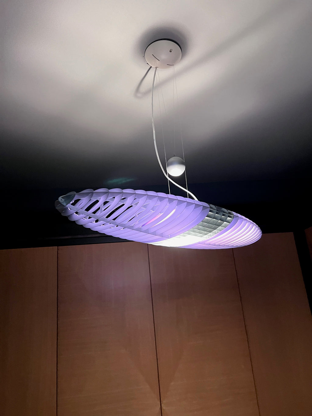 Luceplan Titania Pendant Light in Purple, Designed by Alberto Meda and Paolo Rizzato (*retail $1,220)