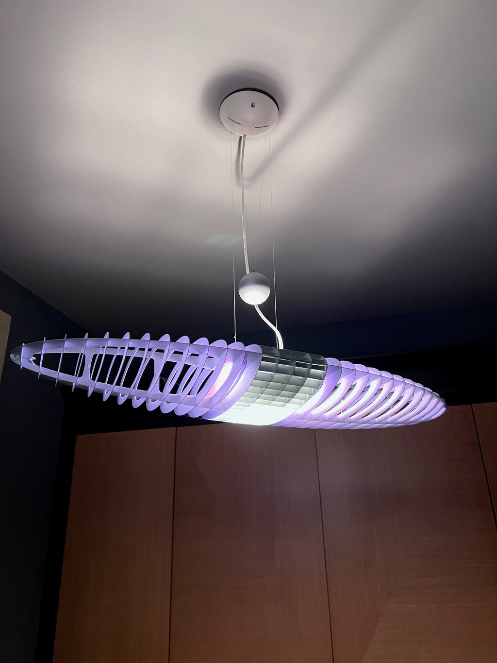 Luceplan Titania Pendant Light in Purple, Designed by Alberto Meda and Paolo Rizzato (*retail $1,220)