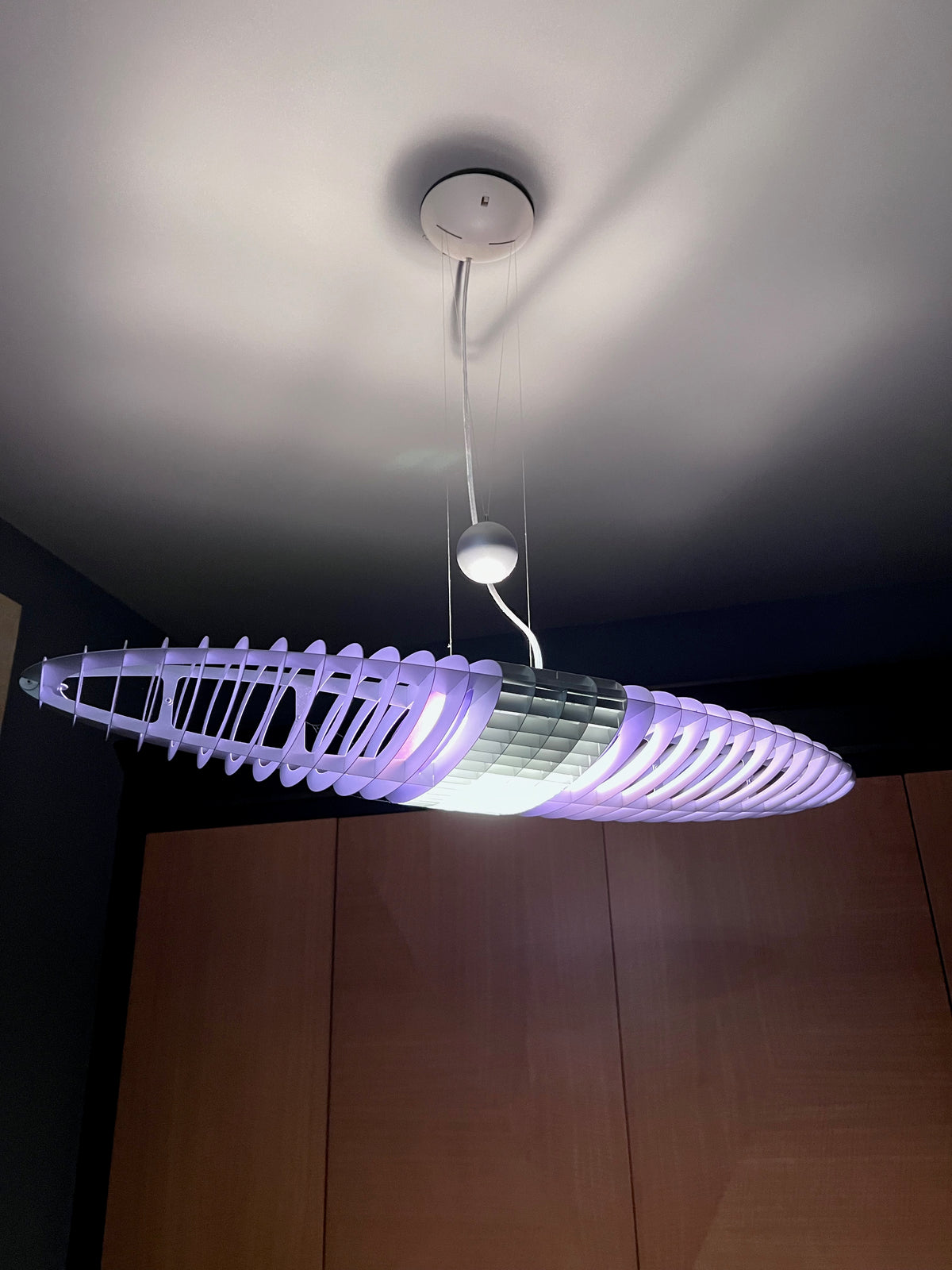 Luceplan Titania Pendant Light in Purple, Designed by Alberto Meda and Paolo Rizzato (*retail $1,220)
