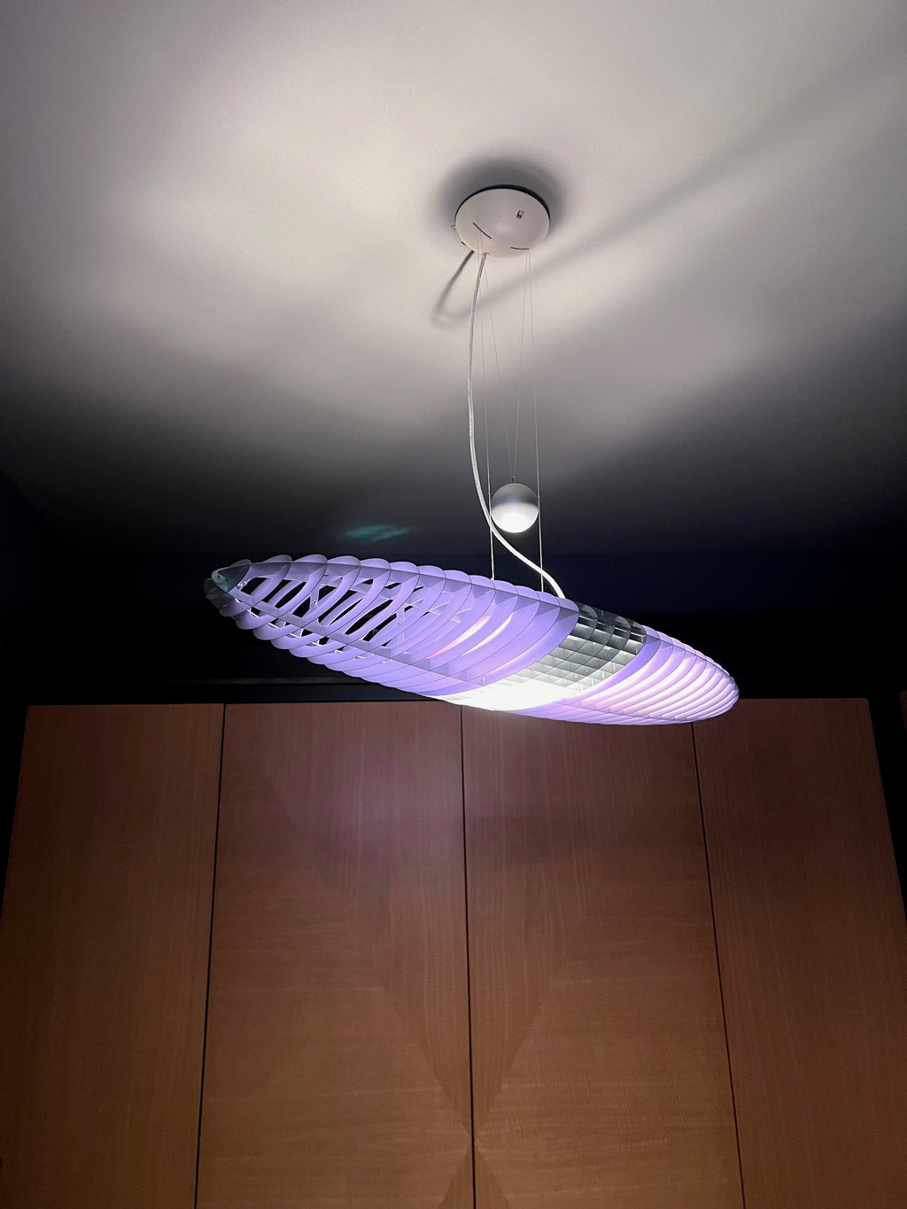 Luceplan Titania Pendant Light in Purple, Designed by Alberto Meda and Paolo Rizzato (*retail $1,220)