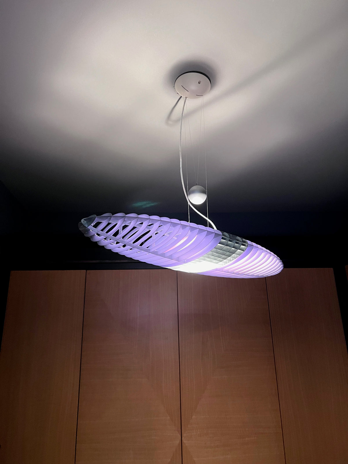 Luceplan Titania Pendant Light in Purple, Designed by Alberto Meda and Paolo Rizzato (*retail $1,220)