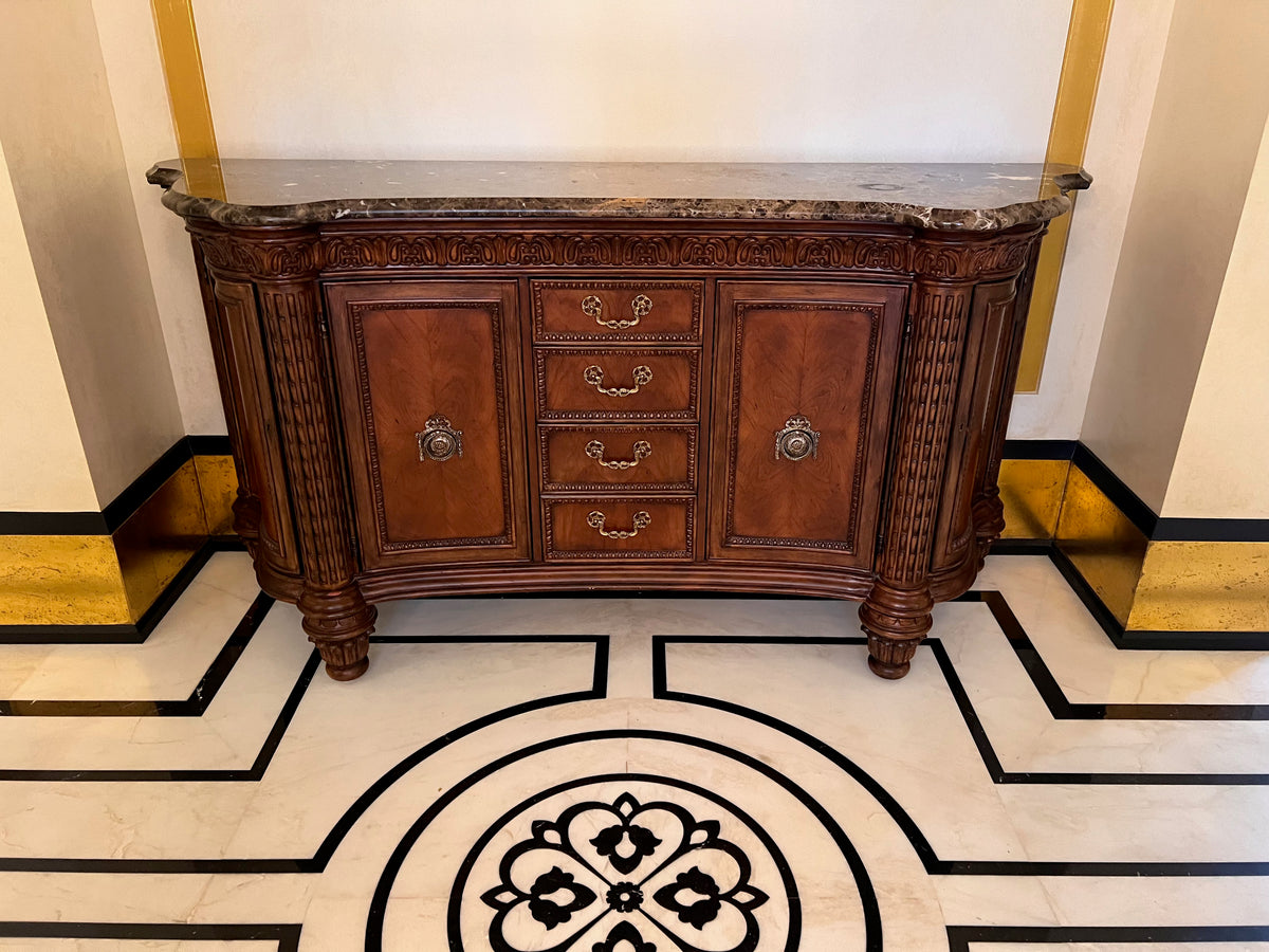 Ferguson Copeland Venetian Marble Top Credenza