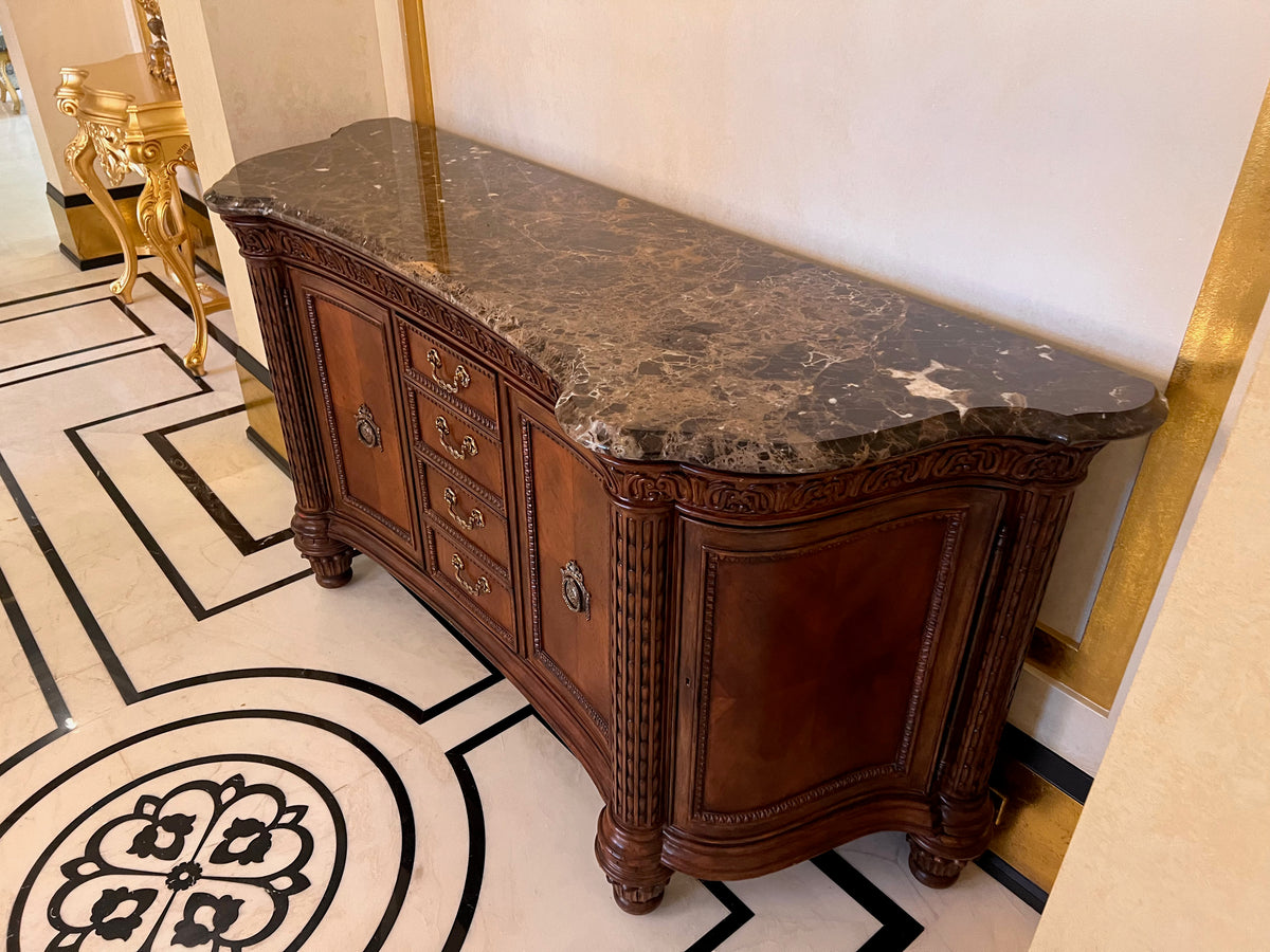 Ferguson Copeland Venetian Marble Top Credenza