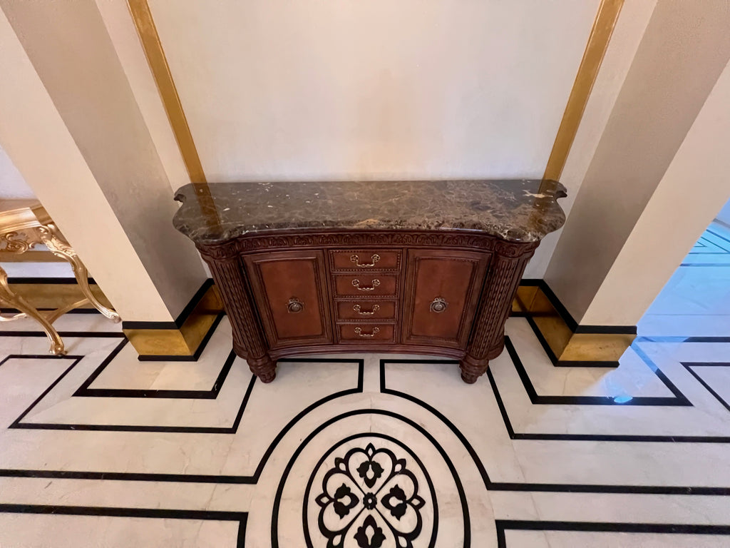 Ferguson Copeland Venetian Marble Top Credenza