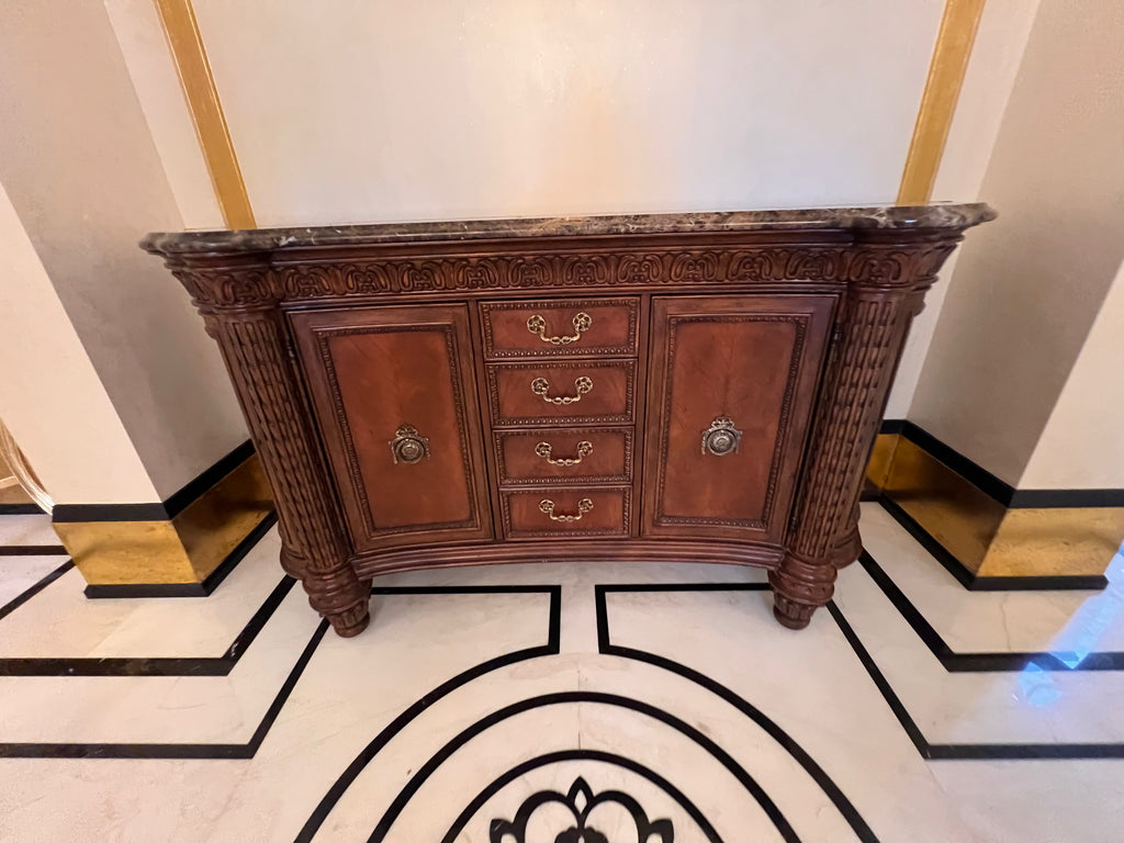 Ferguson Copeland Venetian Marble Top Credenza