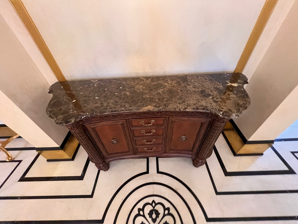 Ferguson Copeland Venetian Marble Top Credenza