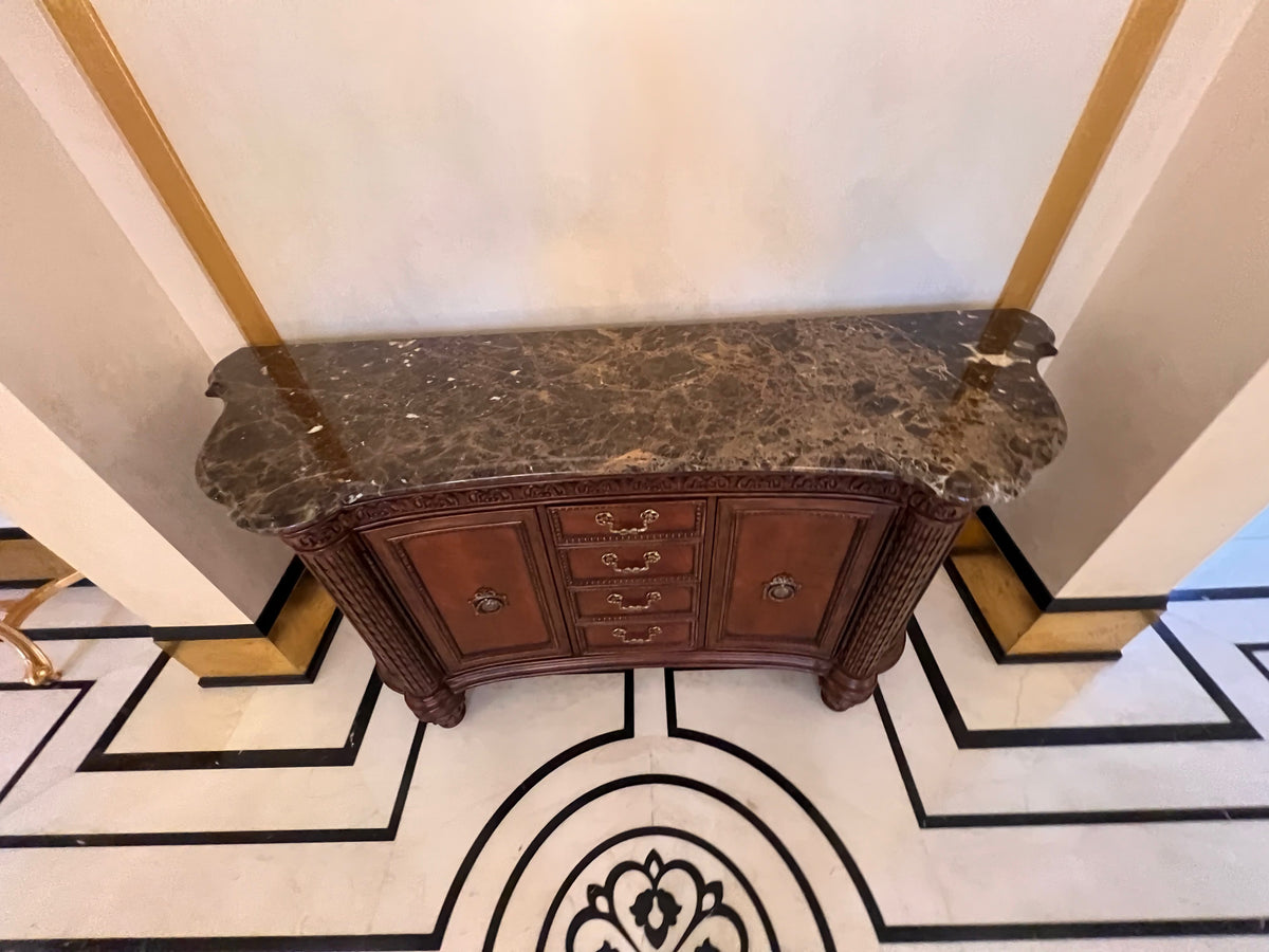Ferguson Copeland Venetian Marble Top Credenza