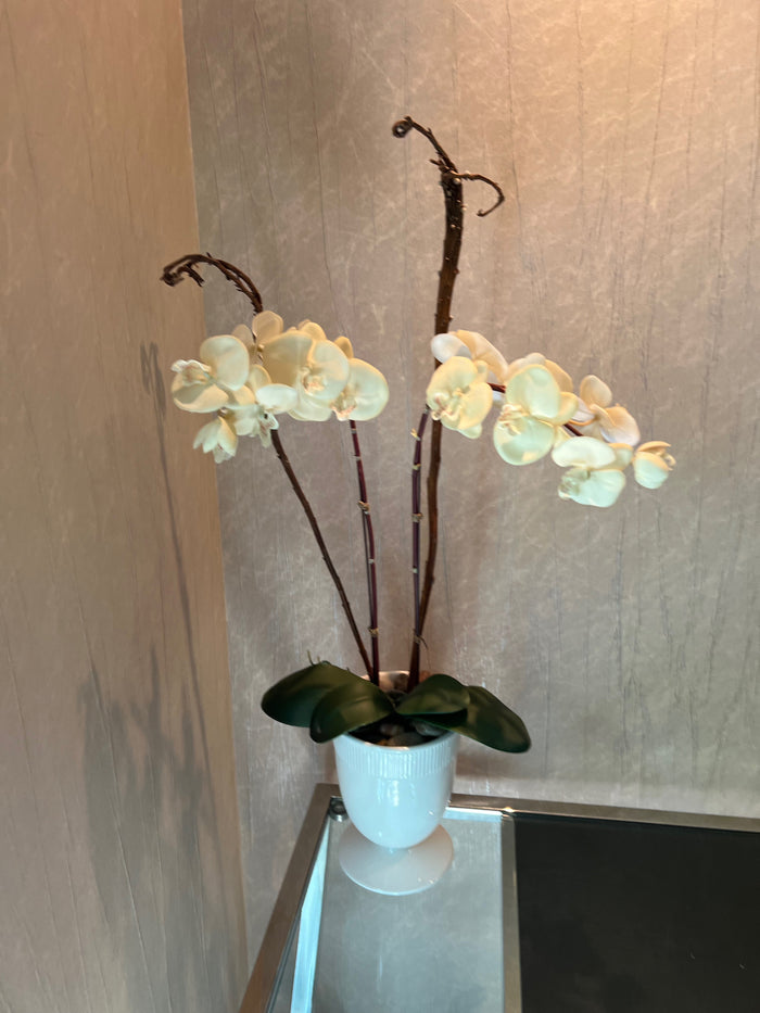 Barbara Barry Vase with Faux Plant