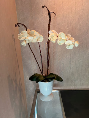 Barbara Barry Vase with Faux Plant