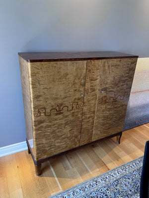 Vintage Burled Wood Cabinet